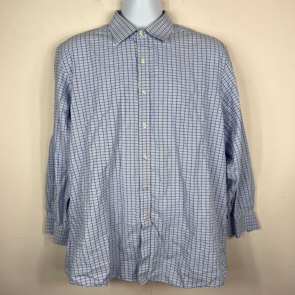 Michael Kors Madras Plaid Button Down Shirt (17 32/33) - Picture 1 of 11